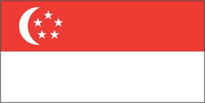 Singapore - Sewn 0.75 yard Flag