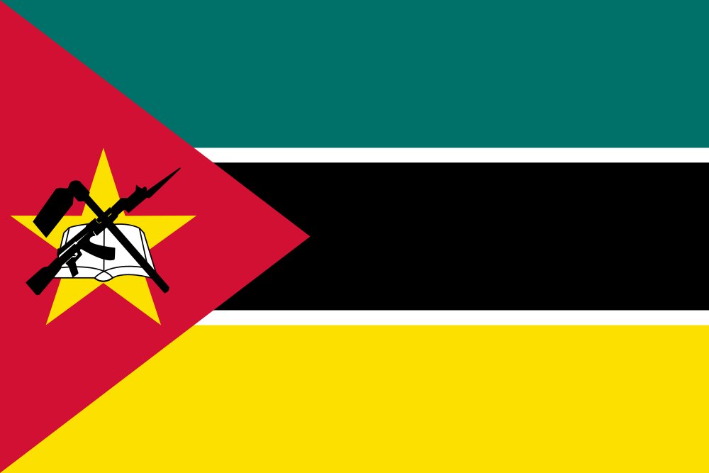 Mozambique - Sewn 1 yard Flag