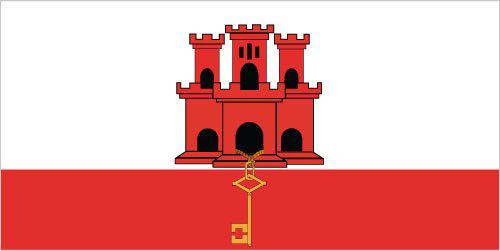 Gibraltar - Printed 0.5 yard Flag