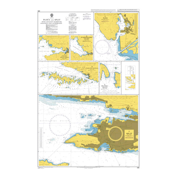 Croatia, Ploče and Split with Adjacent Harbours, Channels and Anchorages