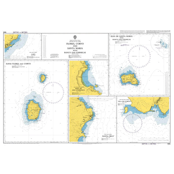 North Atlantic Ocean, Arquipélago dos Açores, Flores, Corvo and Santa Maria with Banco das Formigas