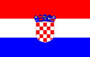 Croatia - Printed 0.5 yard Flag