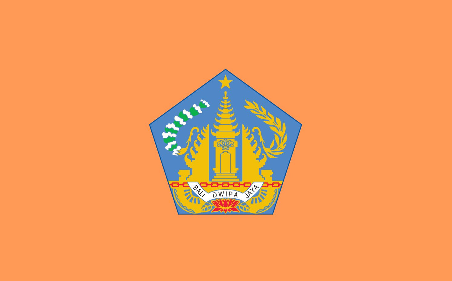 Bali - Printed 1 yard Flag