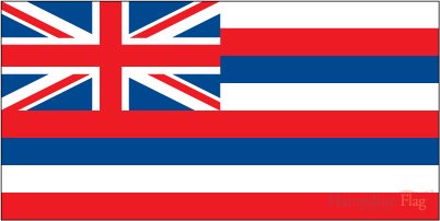 Hawaii - Printed 1 yard Flag