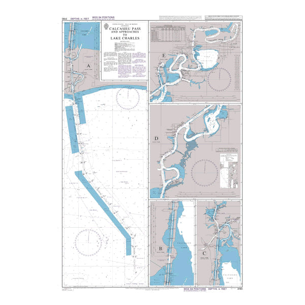 United States - Gulf of Mexico, Louisiana, Calcasieu Pass and Approaches to Lake Charles
