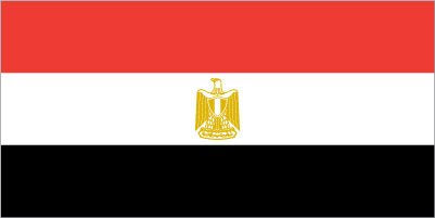 Egypt - Printed 3' x 2' (91cm x 62cm) Flag