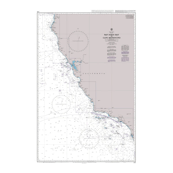 United States and Mexico, West Coast, San Diego Bay to Cape Mendocino