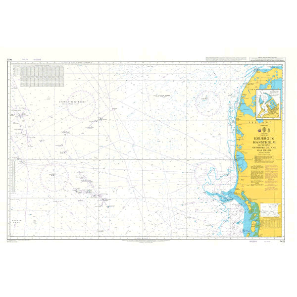 North Sea, Esbjerg to Hanstholm including Offshore Oil and Gas Fields
