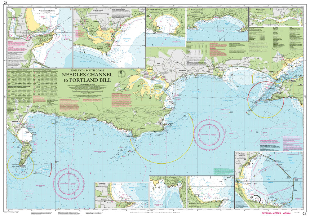 Imray c4 Christchurch to Portland bill January 2024