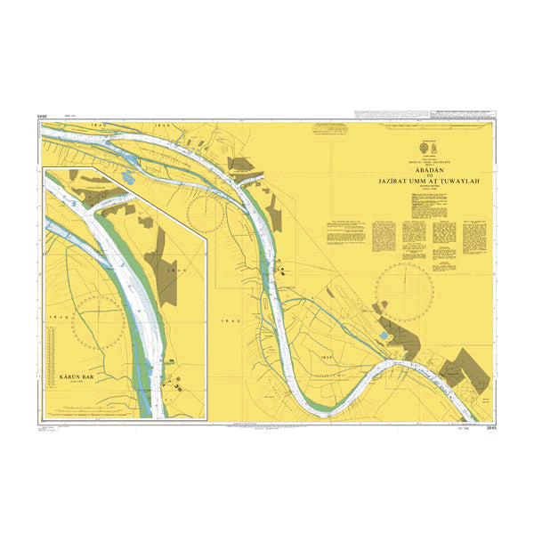 Iraq and Iran, Shatt al Arab, Abadan to Jazirat Umm at Tuwaylah