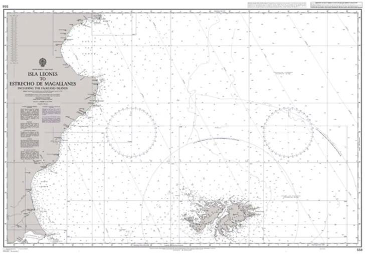 South America - East Coast, Isla Leones to Estrecho de Magallanes Including the Falkland Islands