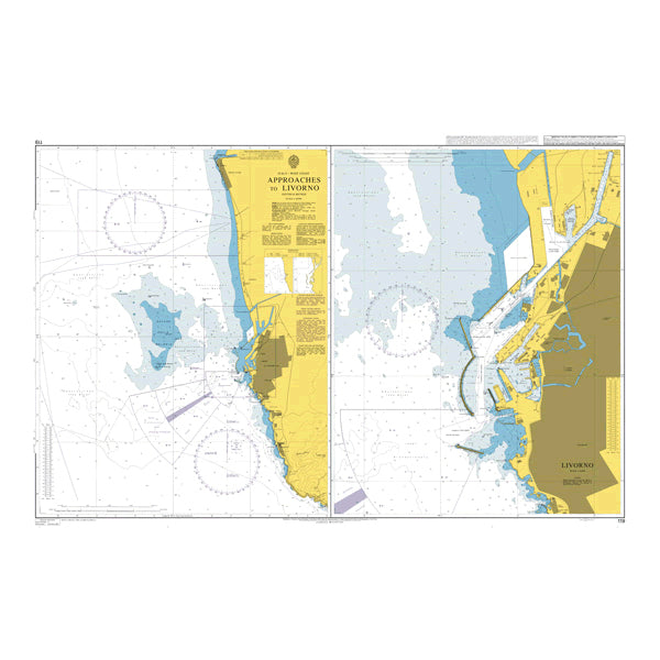 Italy - West Coast, Approaches to Livorno