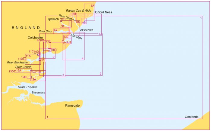 Small Craft Charts - Orford Ness to Oostende