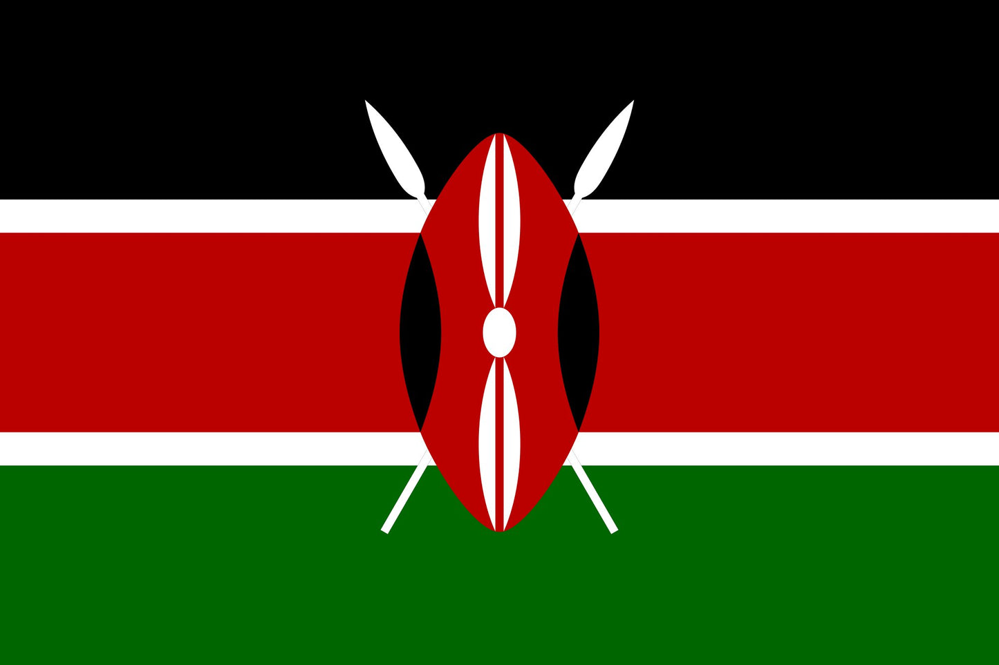 Kenya - Sewn 0.75 yard Flag