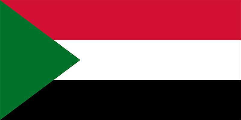 Sudan - Sewn 2.5 yard Flag