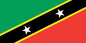 St Kitts & Nevis - Printed 1 yard Flag