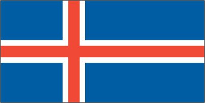 Iceland - Printed 0.75 yard Flag