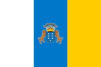 Canary Islands (with crest) - Printed 0.75 yard Flag (State Flag/Govt Officials)