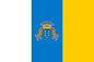 Canary Islands (with crest) - Printed 0.75 yard Flag (State Flag/Govt Officials)