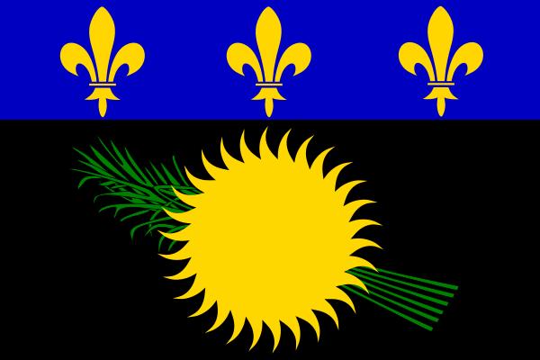 Guadeloupe - Sewn 2 yard Flag