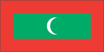 Maldives - Printed 3' x 2' (91cm x 62cm) Flag