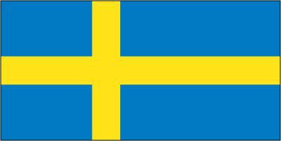 Sweden - Printed 1 yard Flag