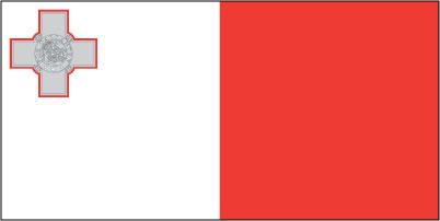 Malta - Sewn 2 yard Flag (with Inglefield Clips)