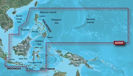 HXAE005R - Regular BlueChart g3 - Philippines, Java & Mariana Islands