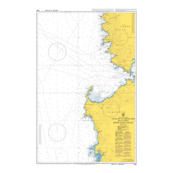 Mediterranean Sea, Ajaccio to Oristano including Bonifacio Strait