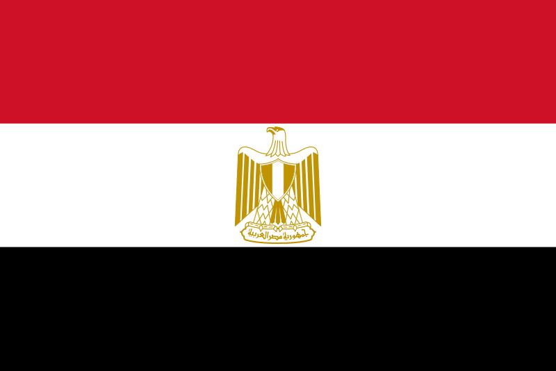 Egypt - Sewn 0.5 yard Flag