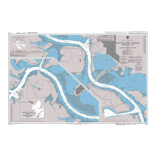 United States - Gulf of Mexico, Texas, Houston Ship Channel Morgans Point to Carpenters Bayou