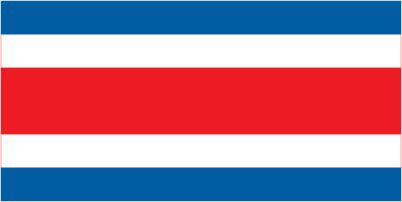 Costa Rica - Printed 0.75 yard Flag