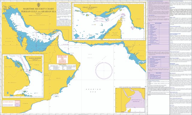Maritime Security Chart, Persian Gulf and Arabian Sea