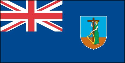 Montserrat - Sewn 1.5 yard Flag