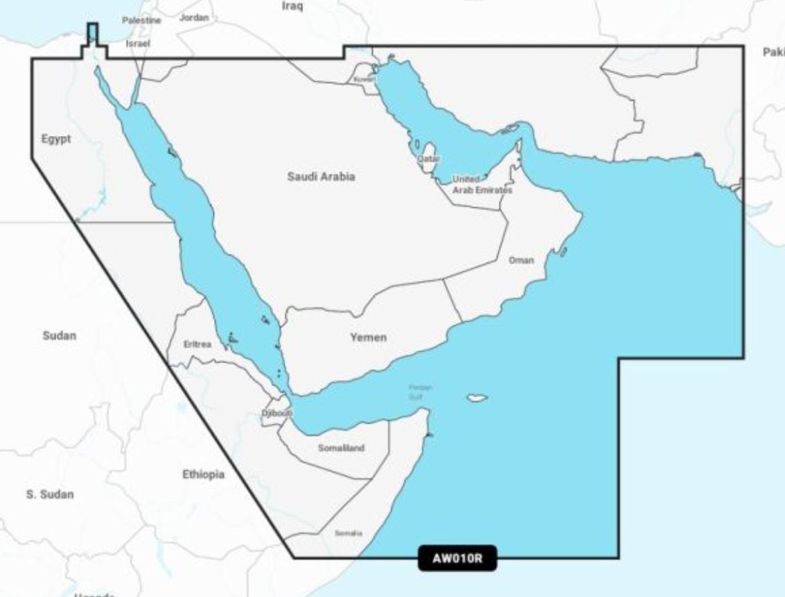 Regular Garmin Navionics Plus Gulf & Red Sea