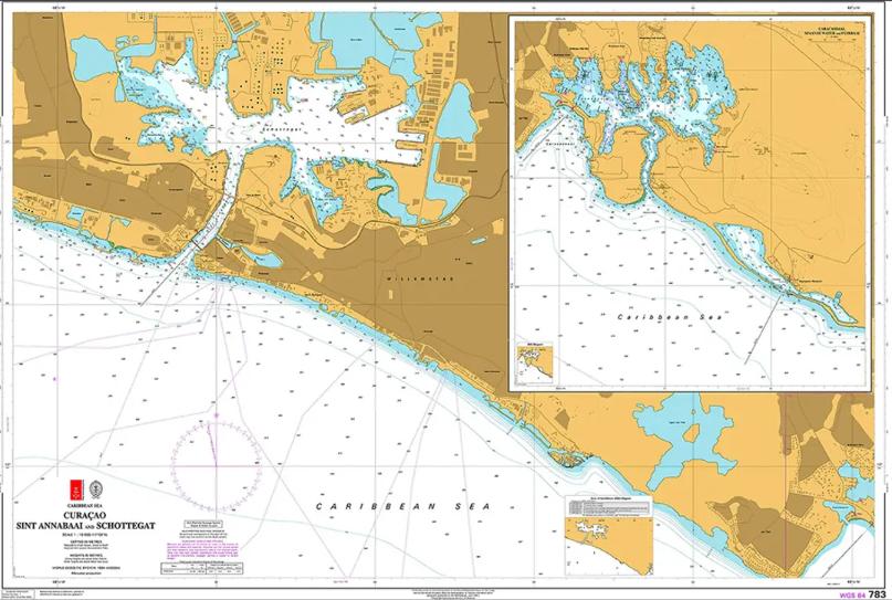 Caribbean Sea, Curaçao Sint Annabaai and Schottegat