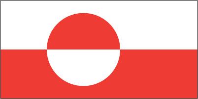 Greenland - Sewn 2 yard Flag (with Inglefield Clips)