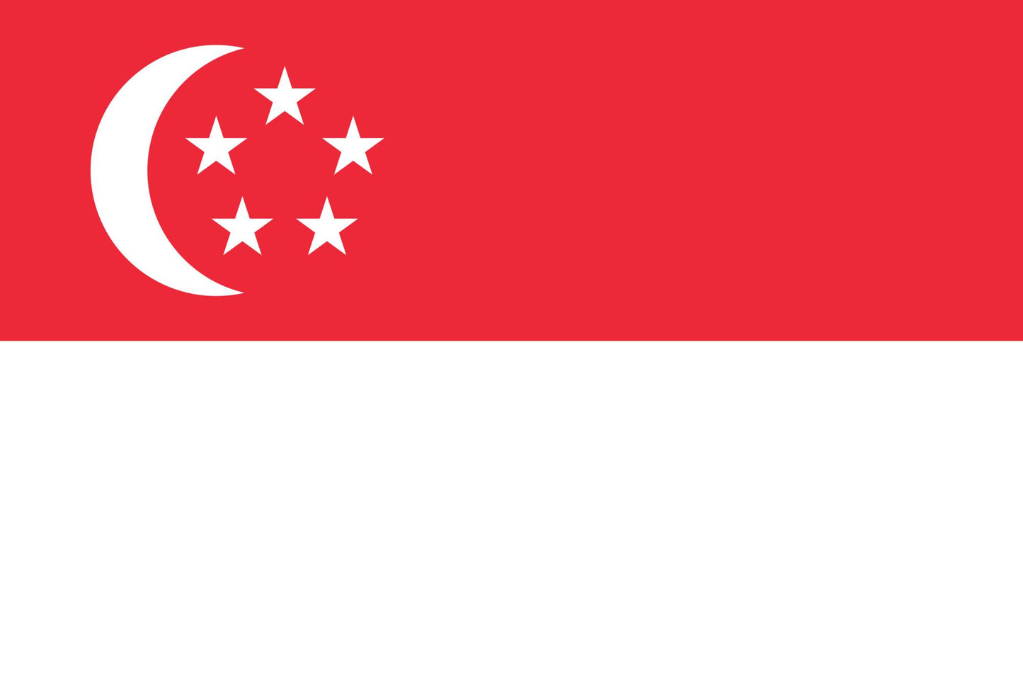 Singapore - Sewn 0.5 yard Flag