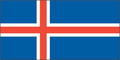 Iceland - Sewn 2 yard Flag (with Inglefield Clips)