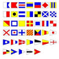 Full Set of 40 (60 x 45cm) Sewn Signal Flags (rope & toggle)