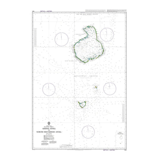 Indian Ocean, Maldives-Sheet 1, Addu Atholhu to Huvadhu Atholhu Uthuruburi