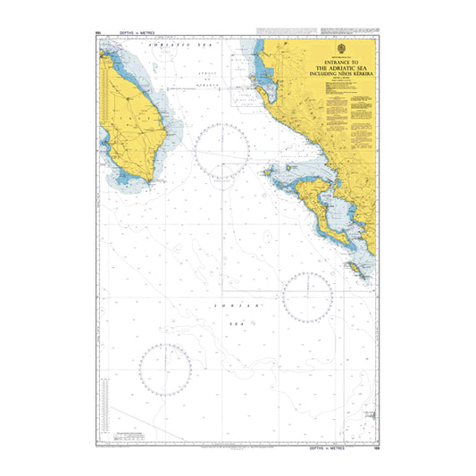 Mediterranean Sea, Entrance to the Adriatic Sea including Nísos Kérkyra