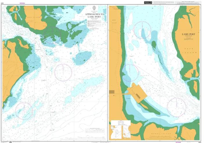 Africa – East Coast, Kenya, Approaches to Lamu Port