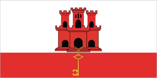 Gibraltar - Printed 2 yard Flag