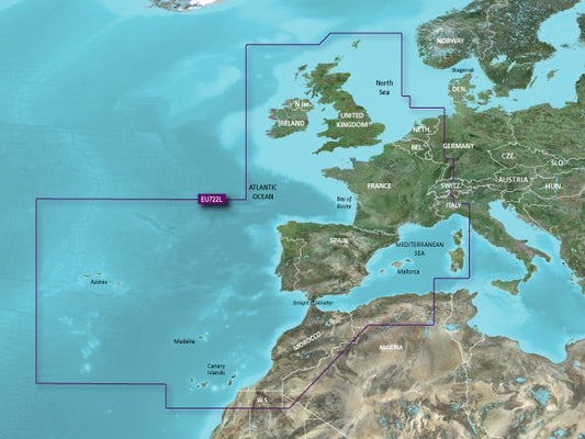 VEU722L - Large BlueChart g3 Vision - Europe Atlantic Coast