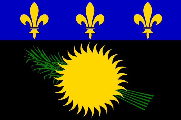 Guadeloupe - Sewn 1 yard Flag