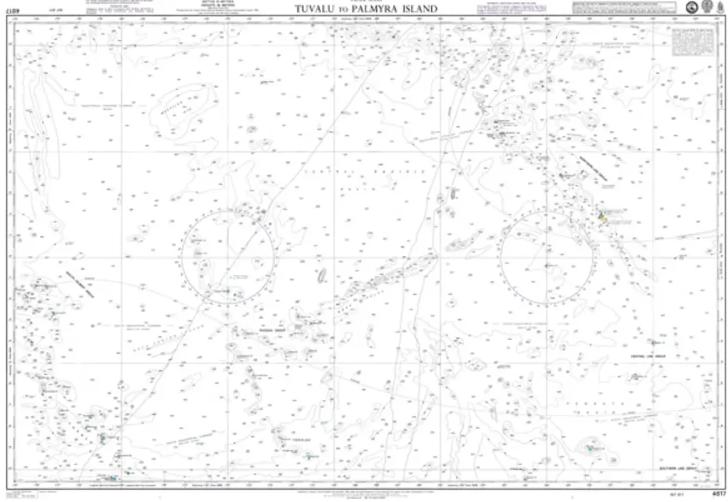 Pacific Ocean, Tuvalu to Palmyra Island