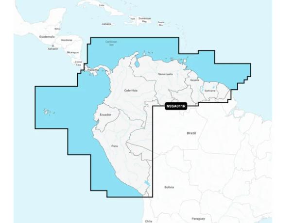 NSSA011R - Regular Garmin Navionics Plus - South America, North