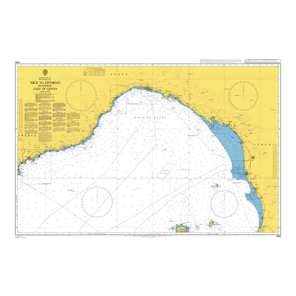 Mediterranean Sea, France and Italy, Nice to Livorno including Gulf of Genoa
