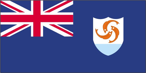 Anguilla - Sewn 0.75 yard Flag